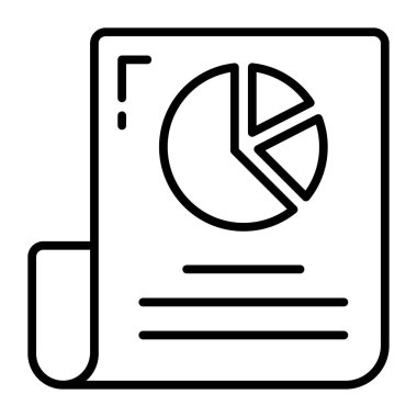 A financial report vector icon in trendy design style