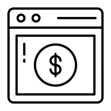 Trendy icon of online payment isolated on white background