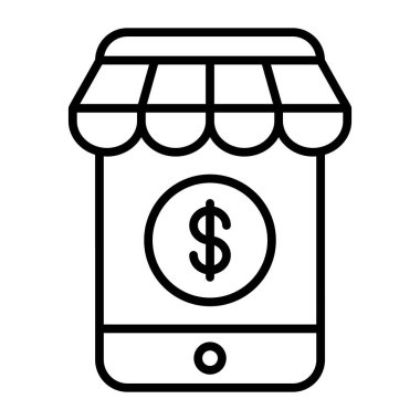 Online shopping vector icon in trendy style