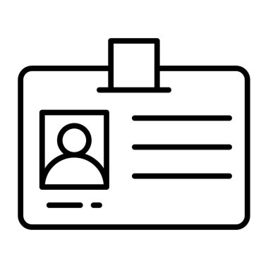 Id card in trendy style, employee identification