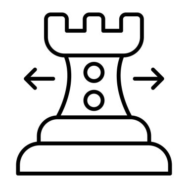 Chess piece vector icon in trendy style isolated on white background