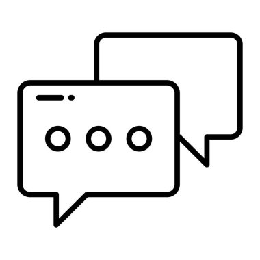 Conversation vector icon displaying concept of communication
