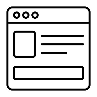 Web page vector icon isolated on white background