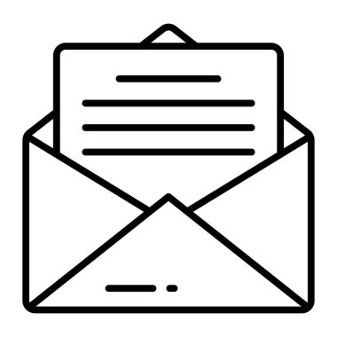 Email vector icon isolated on white background