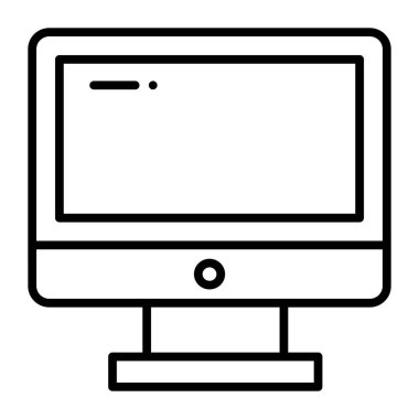 Lcd, monitor vector icon isolated on white background