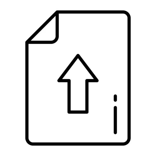 File Having Upward Arrow Showing Concept Uploading Data — Wektor stockowy