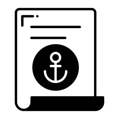 Anchor text vector icon isolated on white background