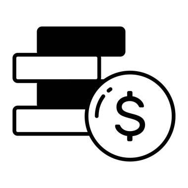 Coins stack vector icon in trendy style