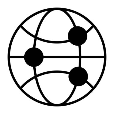 beyaz arkaplanda izole edilmiş genel ağ vektör simgesi