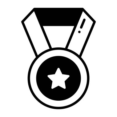 Medal vector icon isolated on white background