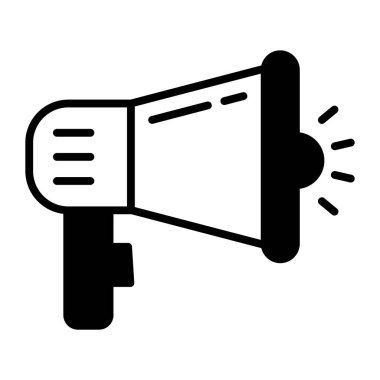 megafon vektör simgesi beyaz arkaplanda izole edildi