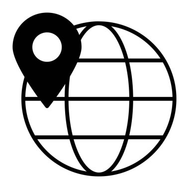 global location vector icon isolated on white background