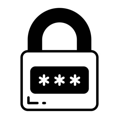 Password vector icon in trendy design style