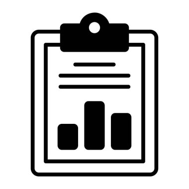 A bar chart vector icon, concept of business report