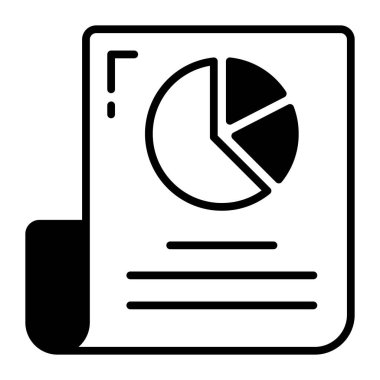 A financial report vector icon in trendy design style