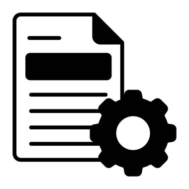 Content management vector icon in trendy style