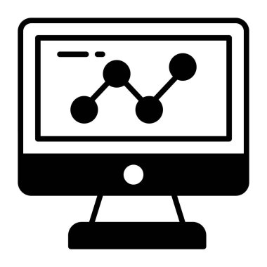 Data analysis vector icon isolated on white background