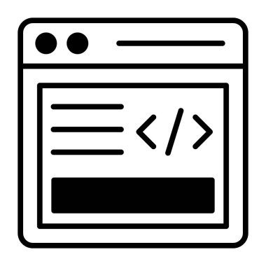 Programming language, code development vector icon