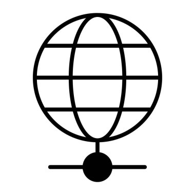 An icon design of global network, easy to use vector