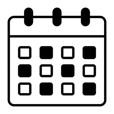 Calendar vector modern icon, office supplies