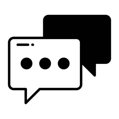 Conversation vector icon displaying concept of communication