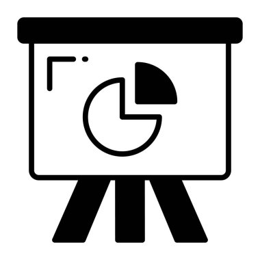 Presentation vector icon isolated on white background