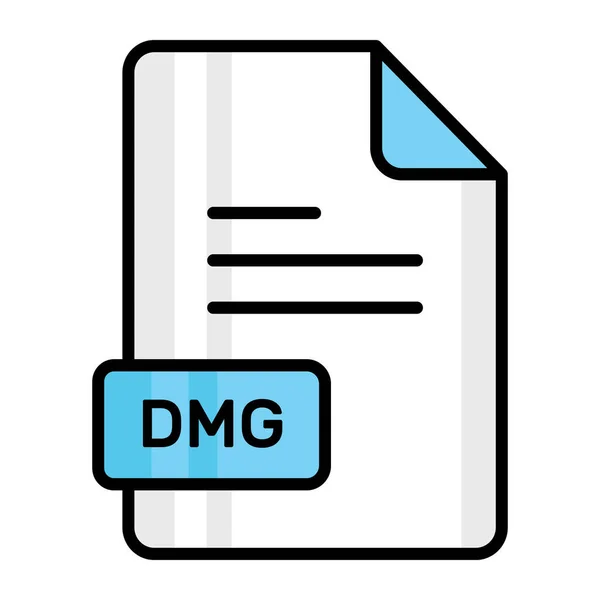 Una Straordinaria Icona Vettoriale Del File Dmg Design Modificabile — Vettoriale Stock