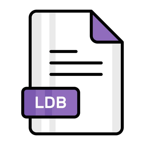 LDB dosyasının inanılmaz bir vektör simgesi, düzenlenebilir tasarım