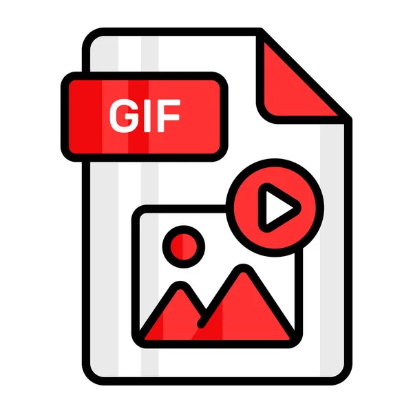 Дивовижна Векторна Піктограма Файла Gif Змінений Дизайн — стоковий вектор