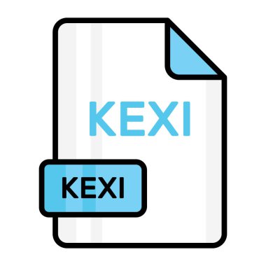 An amazing vector icon of KEXI file, editable design