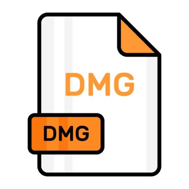 An amazing vector icon of DMG file, editable design