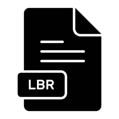 An amazing vector icon of LBR file, editable design