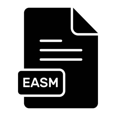 An amazing vector icon of EASM file, editable design