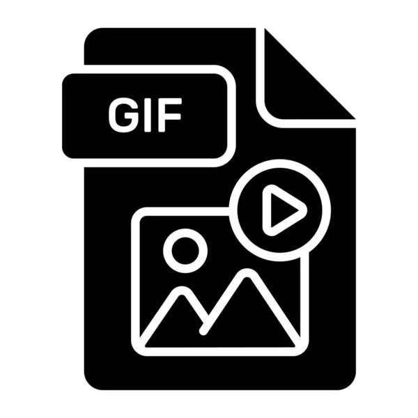 Ein Erstaunliches Vektor Symbol Der Gif Datei Editierbares Design — Stockvektor