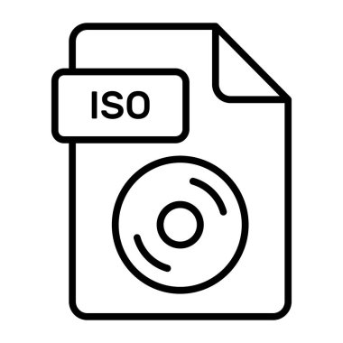 An amazing vector icon of ISO file, editable design