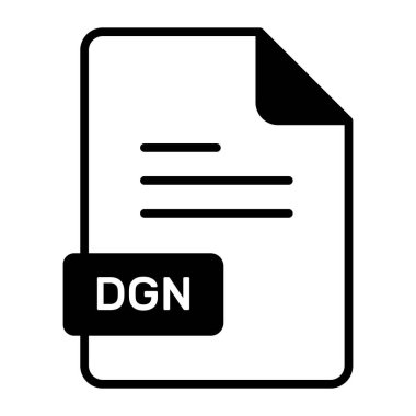 An amazing vector icon of DGN file, editable design