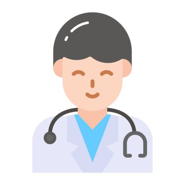 Erkek doktor profesyonel işçi avatarı, premium simge