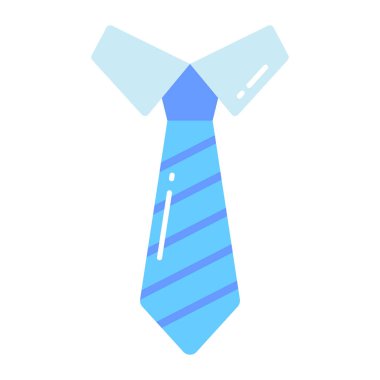 Boyun etrafında düğümlenmiş uzun kumaş parçası, moda kravat vektörü.