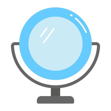 Check this beautiful vector design of Vanity mirror, looking glass icon