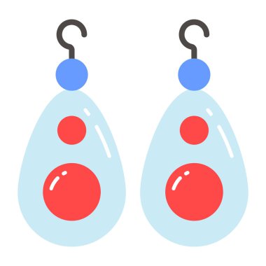 Earrings vector design isolated on white background