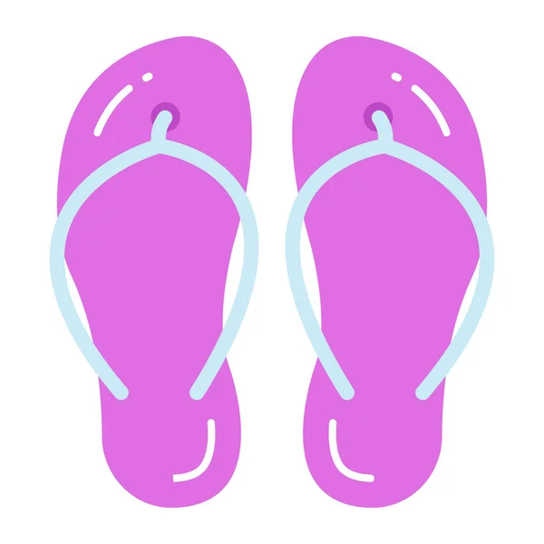 Une Chaussure Décontractée Deux Rayures Téléchargez Cette Icône Tongs — Image vectorielle