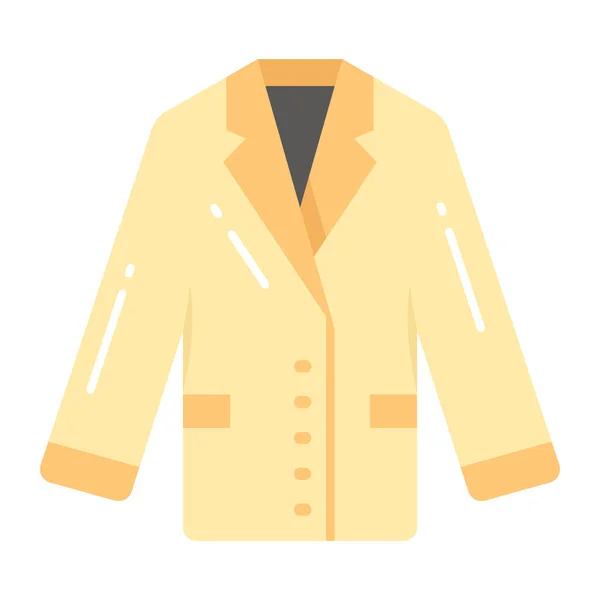 Icon Long Coat Overcoat Winter Covering — Stock Vector