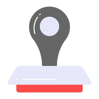 Damganın modern vektör tasarımı, kauçuk damga simgesi