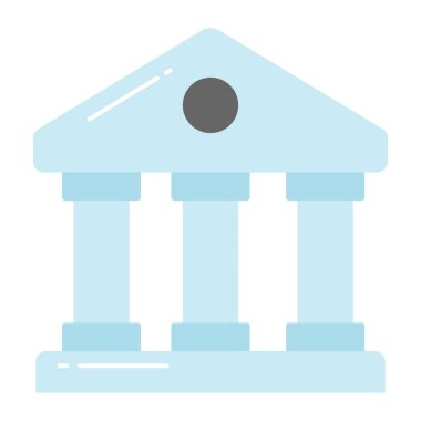 Birinci sınıf, düzenlenebilir ikona sahip bir adliye simgesi