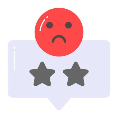 Beyaz arkaplanda izole edilmiş kötü gözden geçirme vektör tasarımı