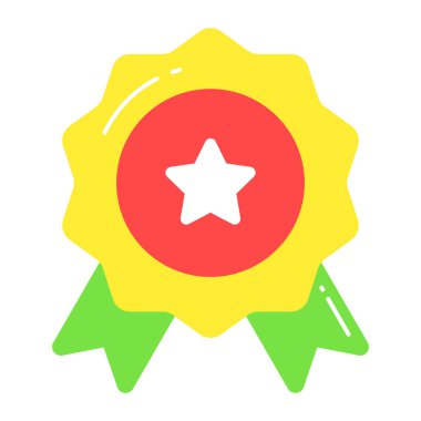 Rozet vektör tasarımı beyaz arkaplanda izole edildi