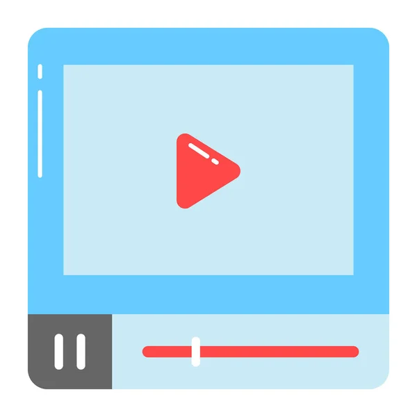 Projektowanie Wektorów Odtwarzacza Multimediów Wideo Ikona Marketingu Wideo Użytku Premium — Wektor stockowy