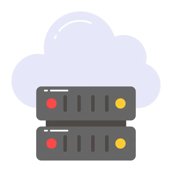 Cloud Hosting Diseño Vectores Servidores Icono Red Datos — Archivo Imágenes Vectoriales