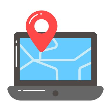 Düzenlenebilir biçimdeki modern konum izleme vektörü, kullanımı kolay