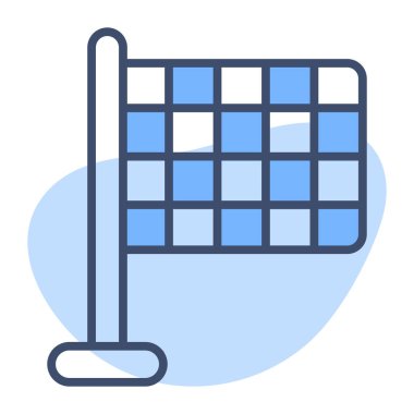 Gidilecek yerin bayrak vektörü trend biçimi, premium simgesi